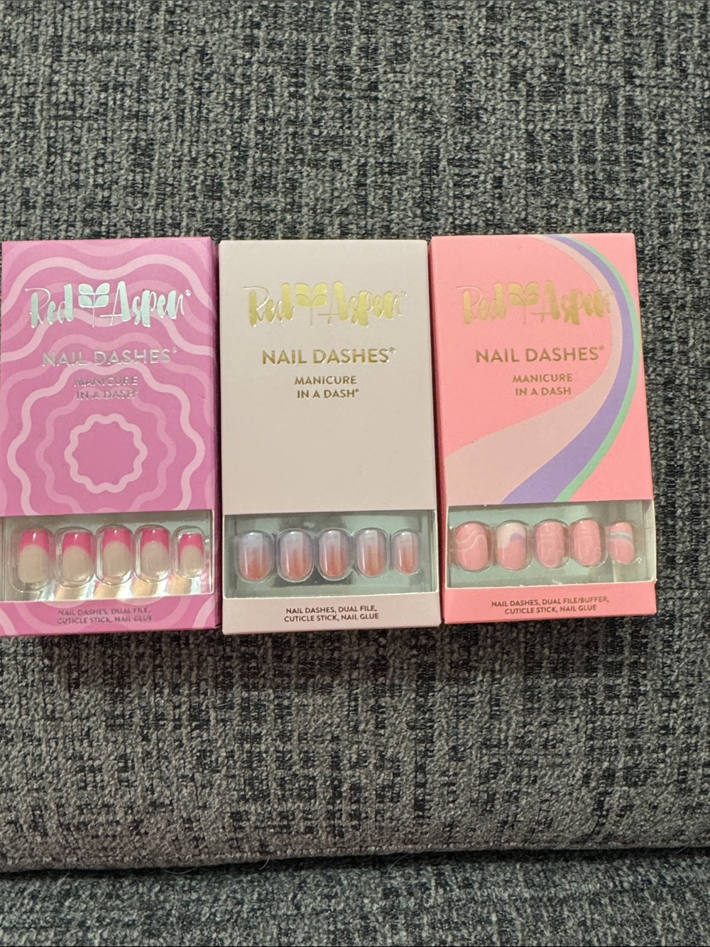 Red Aspen Nail Dashes Press-On Nails - Pink & Ombre Sets